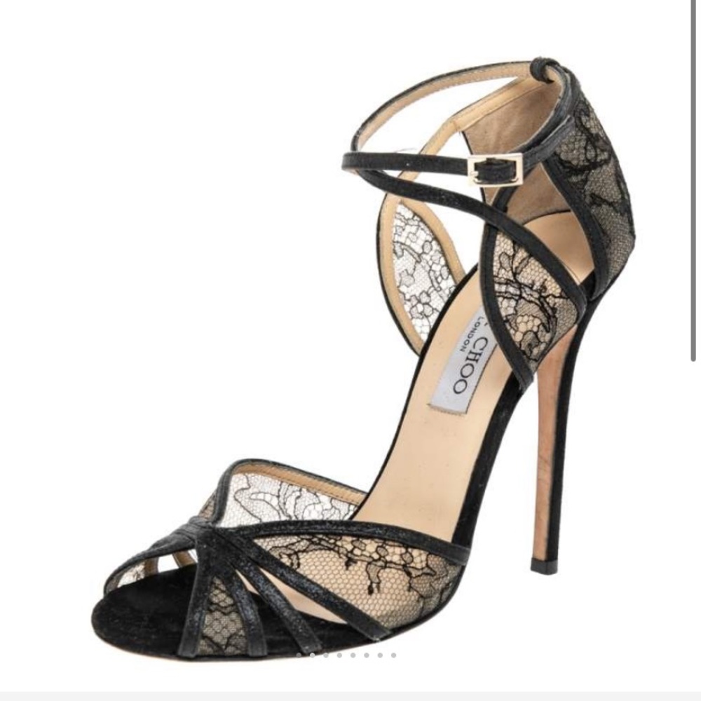Jimmy Choo Black Lace heels